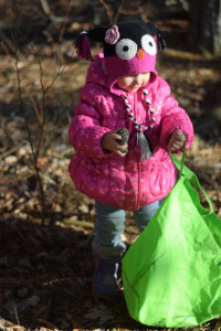 Child Collecting Acorns