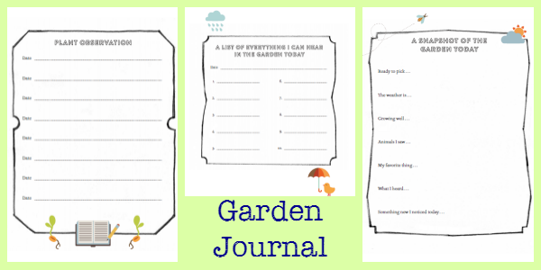 Free Garden Journal for Kids The Garden Classroom 