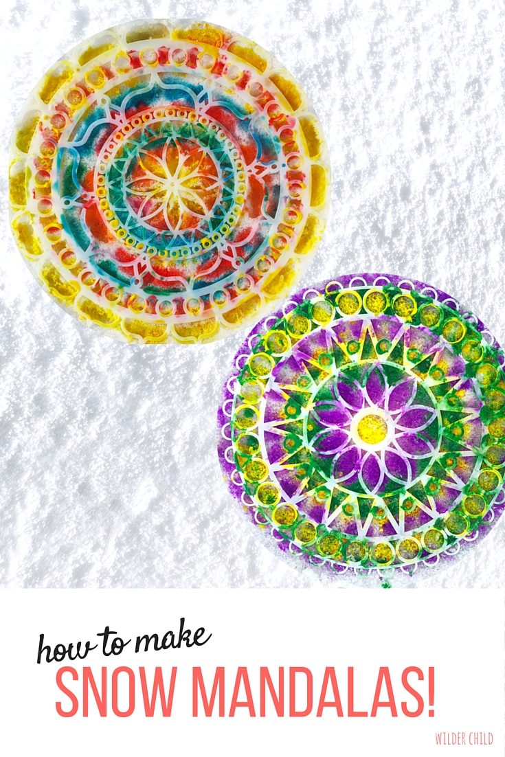 A beautiful winter art project, make snow mandalas! |Wilder Child