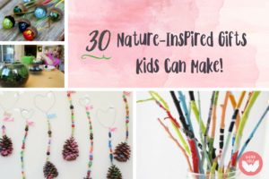 Beautiful nature inspired gifts that kids can make for the holidays